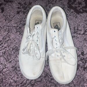 White Vans Platform Sneakers